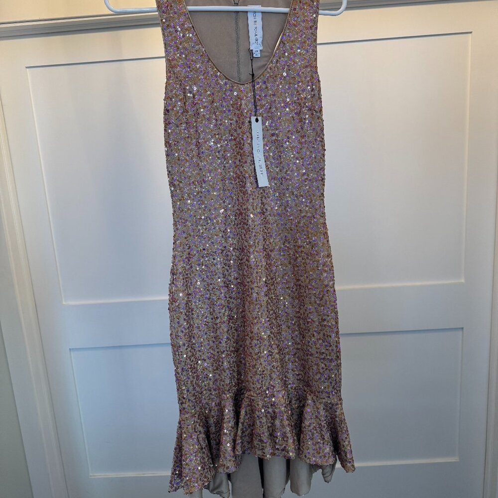 Dress the Population Pink Sequin High-Low Dress